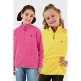 Lela Yumuşak Dokulu Fermuarlı Dik Yaka Şardonlu 2'li Paket Polar Çocuk Polar 5905002S2 - Fuşya - Sarı - 13 - 14 Yaş