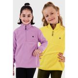 Lela Yumuşak Dokulu Fermuarlı Dik Yaka Şardonlu 2'li Paket Polar Çocuk Polar 5905002S2 - Lila - Sarı - 13 - 14 Yaş