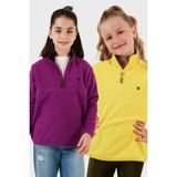 Lela Yumuşak Dokulu Fermuarlı Dik Yaka Şardonlu 2'li Paket Polar Çocuk Polar 5905002S2 - Sarı - Mor - 13 - 14 Yaş