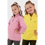 Lela Yumuşak Dokulu Fermuarlı Dik Yaka Şardonlu 2'li Paket Polar Çocuk Polar 5905002S2 - Sarı - Pembe - 13 - 14 Yaş
