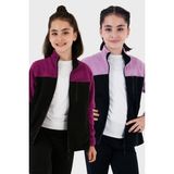 Lela Yumuşak Dokulu Fermuarlı Renk Bloklu Dik Yaka Cepli 2'li Paket Hırka Polar Çocuk POLAR 5905001S2 - Siyah - Mor - 9 - 10 Yaş