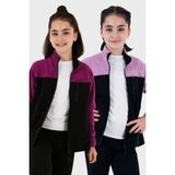 Lela Yumuşak Dokulu Fermuarlı Renk Bloklu Dik Yaka Cepli 2'li Paket Hırka Polar Çocuk POLAR 5905001S2 - Siyah - Mor - 9 - 10 Yaş