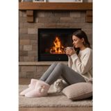 Lela Yumuşak Dokulu Peluş Ponponlu Bayan Panduf 6722003 PUDRA