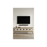 Lem Tv Sehpası Safirmeşe Beyaz Gold 120 Cm Tsa1237Dbg