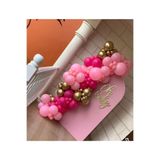 Lema Store 50 Adet Balon (10 GOLD 20 PEMBE 20 FUŞYA) Konsept Doğum Günü Parti