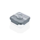 Lemmoni Qlux Taşınabilir Lunch Box Bölmeli Beslenme Kabı, 1250ml, Gri, Çatal Kaşıklı