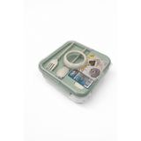 Lemmoni Qlux Taşınabilir Lunch Box, Bölmeli Beslenme Kabı, Çatal Kaşıklı, 1250ml, Yeşil
