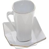 Lemoges Nescafe Fincan Takımı 12 Parça Kare Brilliant Porselen Kod.550 5137
