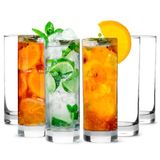 LEMONSODA Premium Highball Bardak Seti - Zarif Tom Collins Bardak Seti 170 ml (12 ons) Yüksek Su Bardağı - Mojito, Viski, Kokteyl için Bar Cam Eşyası - Kristal Yüksek Top Cam İçecek Bardakları