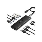 Lemorele TC300, Type-C Çoklayıcı Hub - Çift HDMI - 10GBPS USB 3.1 - 10 Portlu 100W Pd Şarjlı Docking Station