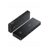 lemorele TC500 13 Port Type-C Dock Station Hub Çoklayıcı - 4K 60Hz Çift HDMI ve DisplayPort Üçlü Ekran Destekli Gigabit Ethernet USB 3.0 Dönüştürücü 13-in-1 MacBook PC Laptop Adaptör