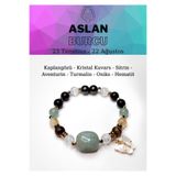 LEMURYANSTONE ASLAN BURCU KADIN BİLEKLİĞİ KAPLANGÖZÜ-KRİSTAL KUVARS-SİTRİN-AVENTURİN-TURMALİN-ONİKS-HEMATİT