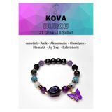 LEMURYANSTONE KOVA BURCU KADIN BİLEKLİĞİ AMETİST-AKİK-AKUAMARİN-OBSİDYEN-HEMATİT-AYTAŞI-LABRADORİT