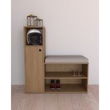 Lemvora Home Kapı Önü Ayakkabılık Puf | %100 Mdf - Ahşap