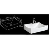 Lena E-3034 Beyaz Tezgah Üstü Porselen Lavabo
