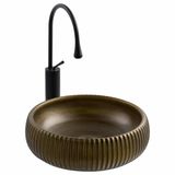 Lena E-4161C Haki Yeşil Tezgah Üstü Porselen Lavabo