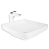 Lena E-4416 Beyaz Tezgah Üstü Porselen Lavabo