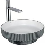 Lena E-W1501MGB Mat Gri Beyaz Tezgah Üstü Lavabo
