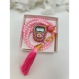 Lena Gift Workshop 1 Adet Hediyelik Çeyizlik Kutulu Tesbih ve Taşlı Zikirmatik Seti ( Mevlit-Sünnet-Hac-Umre) - Pembe