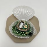 Lena Gift Workshop Istiridye Kutulu Taşlı Zikirmatik ve Tesbih Seti Hediyelik Mevlüt Kuran Umre ve Hac Hediyesi - Zümrüt Yeşili