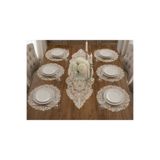 Lena Maison Fransız Danteli Runner ve Supla Takımı 6 Kişilik Krem