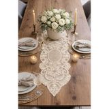 Lena Maison Luna Ekru Dantel Runner /Masa-Konsol Örtüsü 35x105 cm