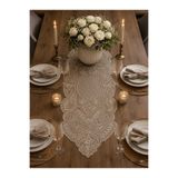 Lena Maison Luna Vizon Dantel Runner/Masa-Konsol Örtüsü 35x105 cm