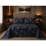 Lena Maison Safir Çift Kişilik Şönilli Yatak Örtüsü Seti - Lacivert - 240 x 260 cm