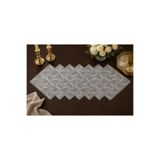 Lena Maison Zambak Açık Gri Dantel Runner/Masa-Konsol Örtüsü 35x105 cm