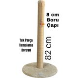Lena Pet 82 cm Uzun Boy Yuvarlak Taban Tek Parça 8 cm Boru Çapı Kedi Tırmalama Tahtası - Açık Kahverengi