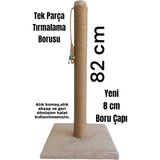 Lena Pet Açık Kahverengi Kedi Tırmalama Tahtası 82 cm Ahşap Gövde ve Jüt Halat Kullanımı