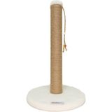 Lena Pet Tırmalama Yuvarlak Taban Kedi Tırmalama Tahtası 52 cm Ekru