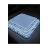 Lena Teknik Leday Sıva Üstü LED Panel 24W Dekoratif Armatür Çift Kristal(Beyaz Işık 6500K) 33X33