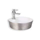 Lena Tezgah Üstü Çanak Lavabo E-5002G - Gri - Beyaz - Gri beyaz