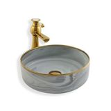 Lena Tezgah Üstü Çanak Lavabo E-7026 Gri