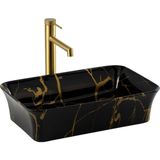 Lena - Tezgah Üstü Porselen Lavabo Mermer Desenli Outlet - EH-4680M7-