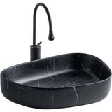 Lena - Tezgah Üstü Porselen Lavabo Outlet - E-2107SM- - Siyah