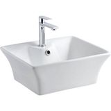 Lena - Tezgah Üstü Porselen Lavabo Outlet - E-5049- - Beyaz