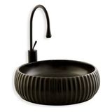 Lena - Tezgah Üstü Porselen Lavabo Siyah Outlet - E-4161S-