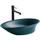 Lena - Tezgah Üstü Porselen Lavabo Yeşil Outlet - EH-4610MY-