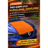 Lenaren 740 GSM 50×80 cm Oto Kurulama Havlusu – Yüksek Emici Mikrofiber Bez