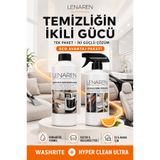 Lenaren Temizlik Eco Paketi Roborite Robot Süpürge Şampuanı + Washrite Koltuk Yıkama Makinesi Solüsyonu 2 x 500 ml