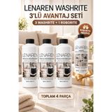 Lenaren Washrite Halı Ve Koltuk Yıkama Makinesi Şampuanı 500 ml x3 Avantaj Paketi - Roborite Hediyeli