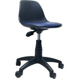 Lenatech Junior Tabure (Siyah Gövde) Deri - Lacivert