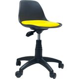 Lenatech Junior Tabure (Siyah Gövde) Deri - Sarı