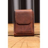 Lenax Leather Mono Klips Hakiki Deri Erkek Cüzdan Nakit Para Klipsli, Mıknatıslı Kapak, Bozuk Para Cepli Taba
