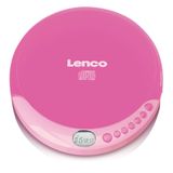 Lenco CD-011PK - Taşınabilir CD Çalar Pil Şarj Fonksiyonlu - LCD Ekran - Diskman - CD-Walkman - Kulaklık ve Micro-USB Şarj Kablolu - Pembe