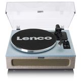 Lenco LS-440BUBG - Hoparlörlü Pikap - Plak Çalar | LS-440 - Vinil Oynatıcı - Bluetooth 40 Watt RMS - Kayış Tahrik - Pitch Control - Ön Amplifikatör