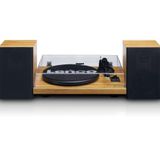 Lenco LS-500 - Bluetooth ile Hi-Fi pikap - Harici hoparlörlerle 2 x 30 W RMS - Kayış tahrikli - Otomatik durdurma - Ön amplifikatör - MDF gövde - Meşe