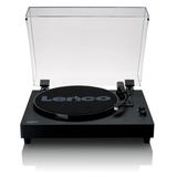 Lenco LS-60 Hoparlörlü Ahşap Döner Tabla - Bluetooth Alma ve Verme - AT-3600 MMC - 3 Hız 33/45/78 RPM - 2x5 W - Metal Kol - RCA Çıkışı - Toz Kapağı